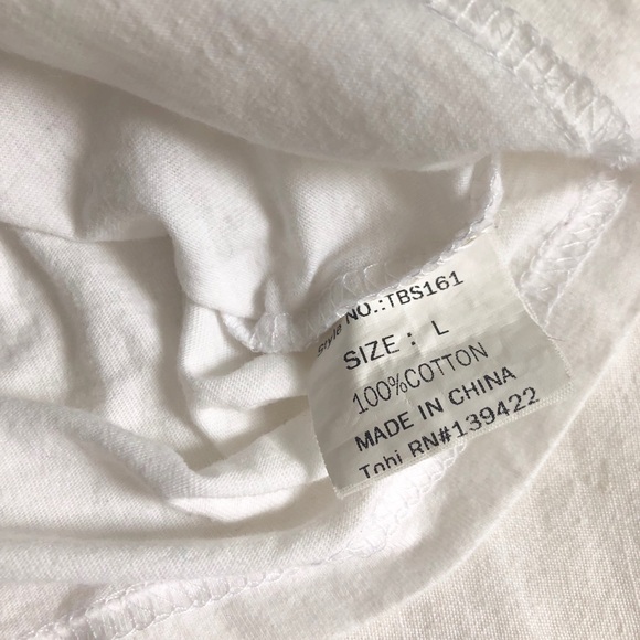 Tobi "Blank Slate" white crop tee rolled sleeves - Picture 5 of 5
